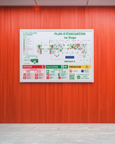 Installez un plan d'évacuation de sécurité